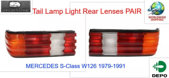 Par de luces traseras NEU para MERCEDES Clase S W126 1979-1991