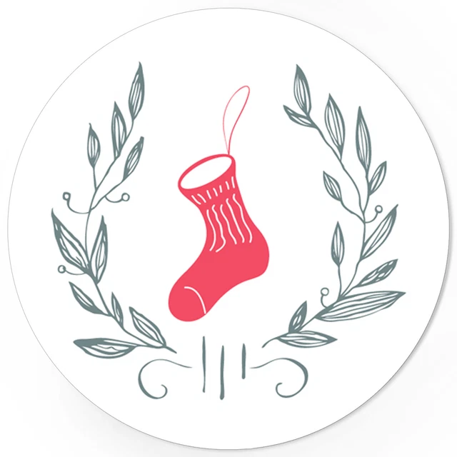 48 Weihnachtsaufkleber Geschenk Aufkleber Etiketten Weihnachten Xmas Strumpf