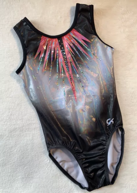 GK ELITE gymnastics Leotard DREAMLIGHT Bling “STRIKE A POSE” Ombré PINK Sz: AS GK ELITE gymnastics Leotard DREAMLIGHT Bling “STRIKE A POSE” Ombré PINK Sz: AS