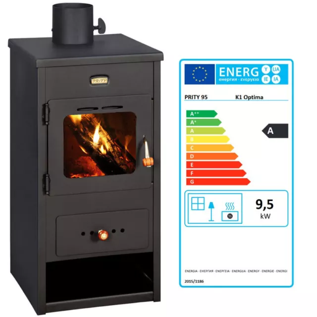 Kaminöfen Holzofen Ofen Werkstattofen Prity Optima 9.5 kw.