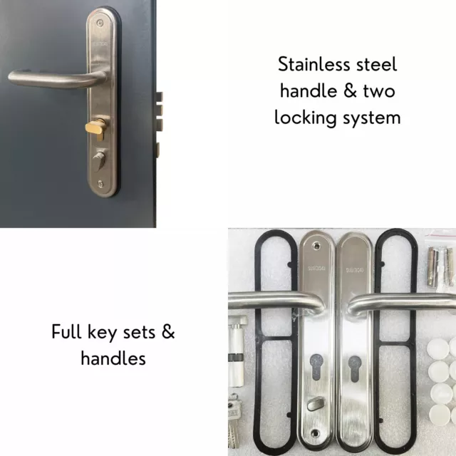 Steel Security Door With 5 Multi Point Locking Heavy Duty 🆓Free Delivery🆓