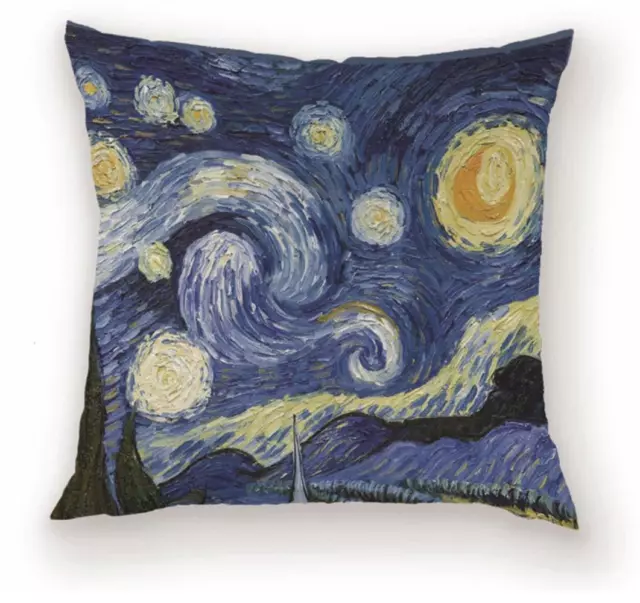 Van Gogh Starry Night Throw Pillow Cover