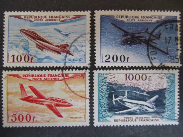 France aérienne Yv. Nr. 30-33, 1954, UPU, Prototypes, oblitérés ʘ 37€ *DEL177*