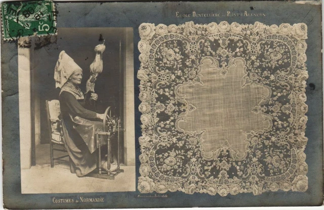 CPA Ecole Dentelliére point d'ALENCON-Costumes Normandie (29649)