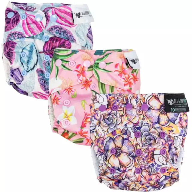 Designer Bums Clean Cloth Diaper Diapers Nappy Reusable All-In-Two Pocket Insert