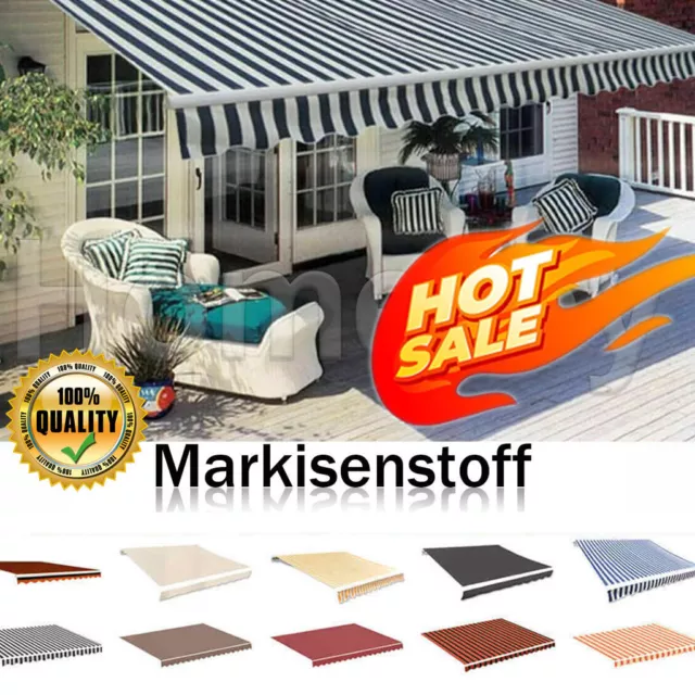 Markise Stoff Markisenstoff Markisentuch mit Volant Markisenbespannung | in 3-6m