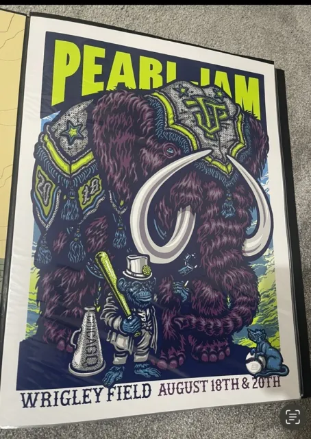 Pearl jam Wrigley Field Poster 2018