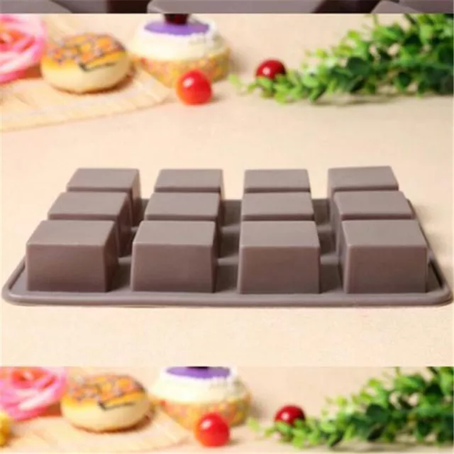 Bar Square Soap Silicone Mold DIY Chocolate Baking Cake Handmade Tool Mould R  q