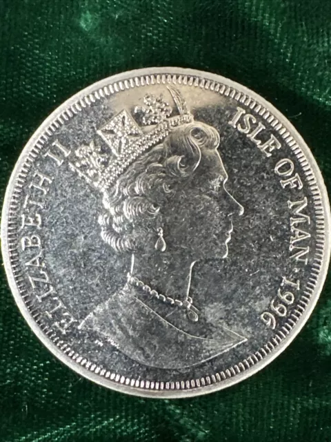 ISLE of MAN ￼1996 Copper Nickel 1 CROWN Coin “Burmese Cat”, UNC