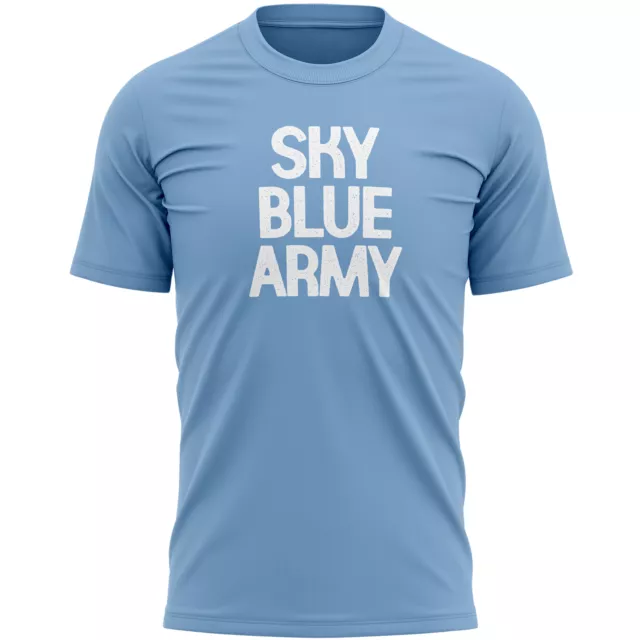 Sky Blue Army T Shirt Men shirt Football Sports Event Him footy soccer team c...