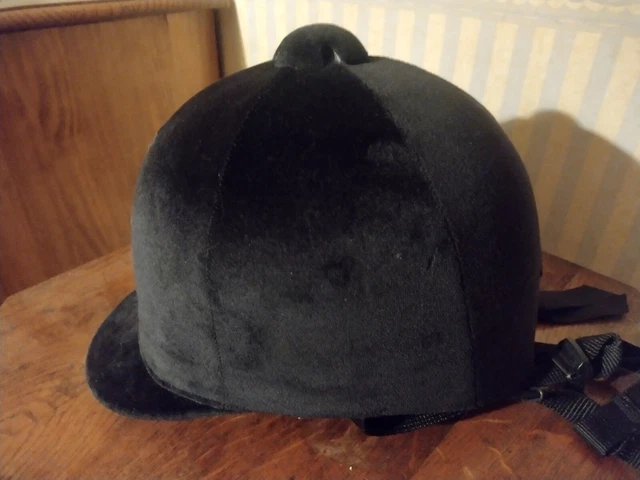 Pfiff 11411 Reithelm Gr. 59  schwarz Velour in sehr gutem Zustand