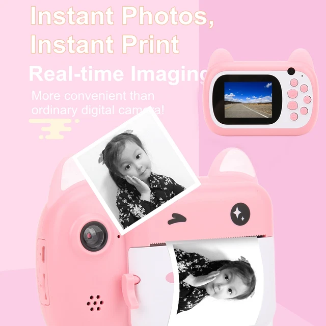 1080P HD Children Mini Cute Digital Camera 2.4 Inch Instant Print 24MP Dual BGS