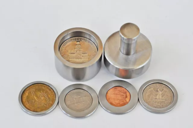 Juego de herramientas de acero para anillos de monedas con ESPACIADORES...