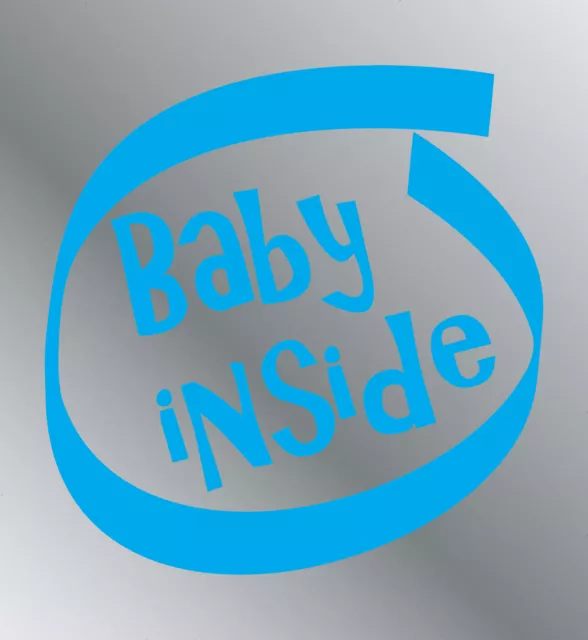 Sticker vinyle adhésif Baby inside autocollant Bébé a bord moto auto maison