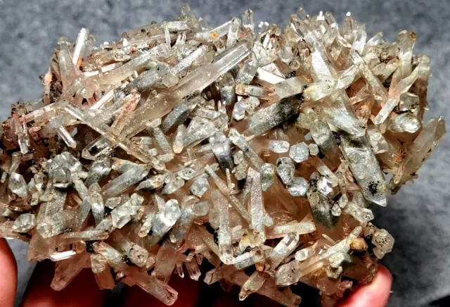 376g New Find Green Phantom Quartz Crystal Cluster Mineral Specimen Healing