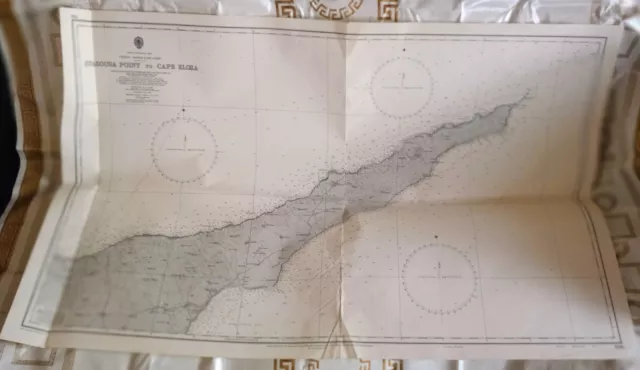 1932-1963 Cyprus Island Famagusta Karpasia Peninsula Navigation Map