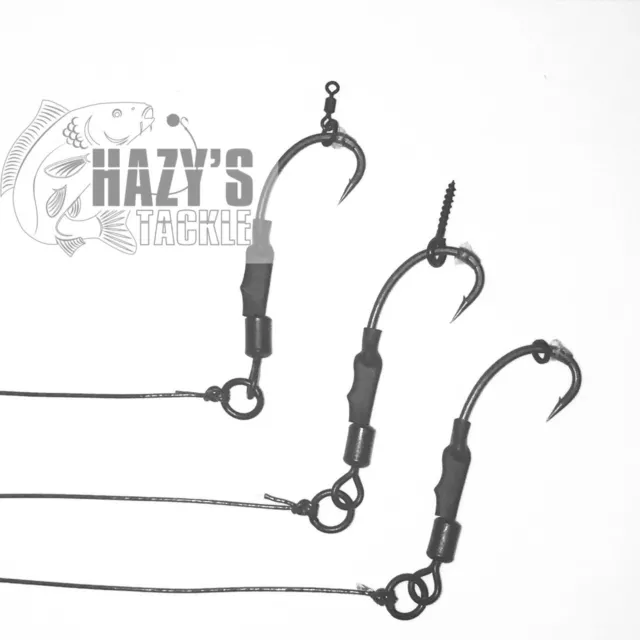 RONNIE RIGS WITH Braid Boom Section Carp Fishing Rigs Carp Hooks Spinner Rig  £5.95 - PicClick UK