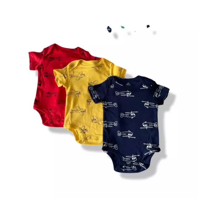 Baby/Toddler- Boys - 3 Pack Baby Grows Vests Set - UK Seller -  12-18 months