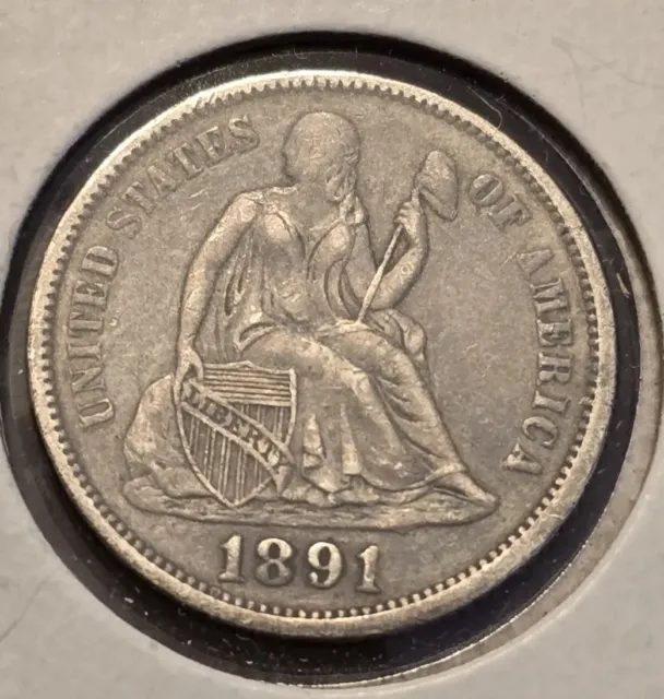 1891 Seated Liberty Dime Silver