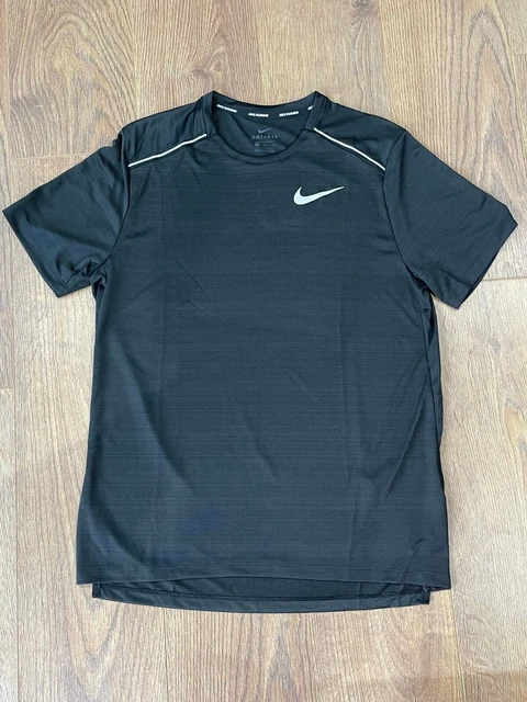 Nike Miler Dri-FIT Breathe Running Mens T Shirt Top Black Size XXL CU0326 010