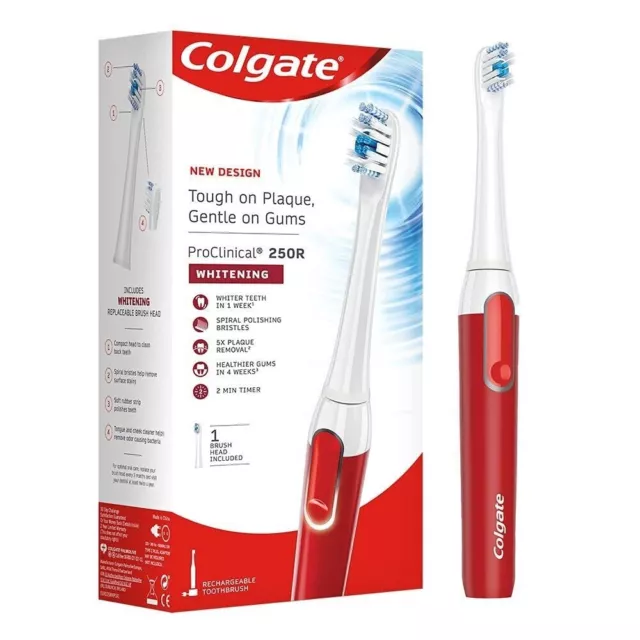 Colgate ProClinical 250R Whitening Battery Powered electric Toothbrush for Adult