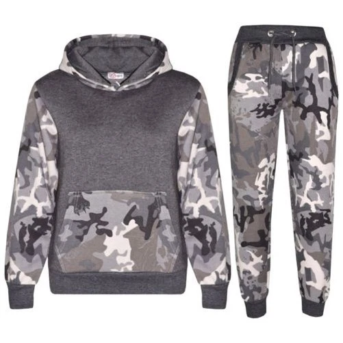 Survêtement Garçon Camouflage - Sweat à Capuche Et Pantalon Jogging - Taille 11-12 Ans - Polyester/coton