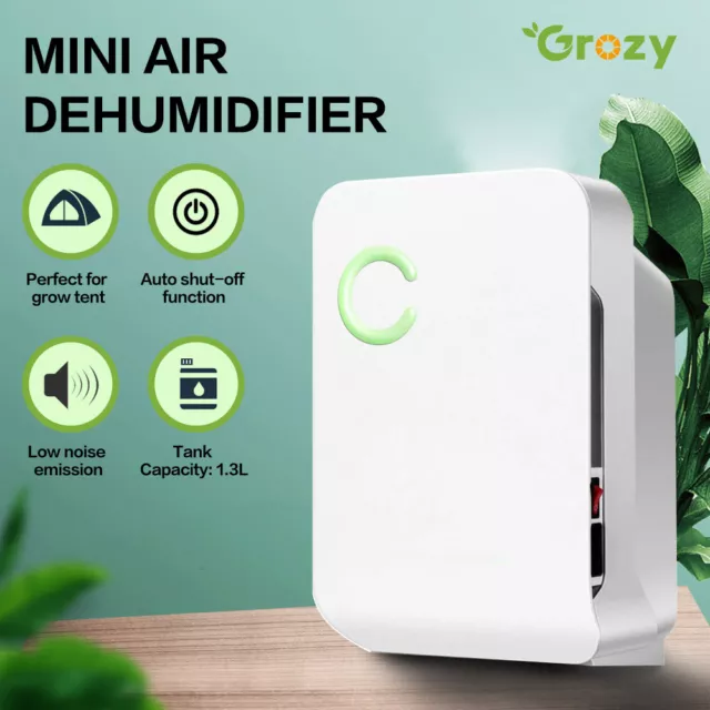 Portable Home Office Mini Dehumidifier fo Hydroponics Grow Tent Closets Bathroom