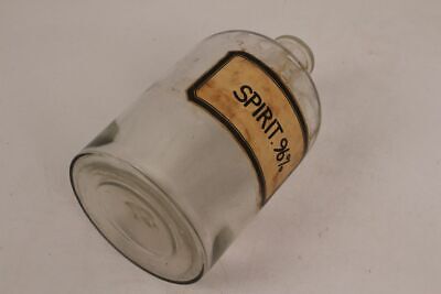 Apotheker Flasche Medizin Glas klar Korken Spirit 96 % antik Deckelflasche 11