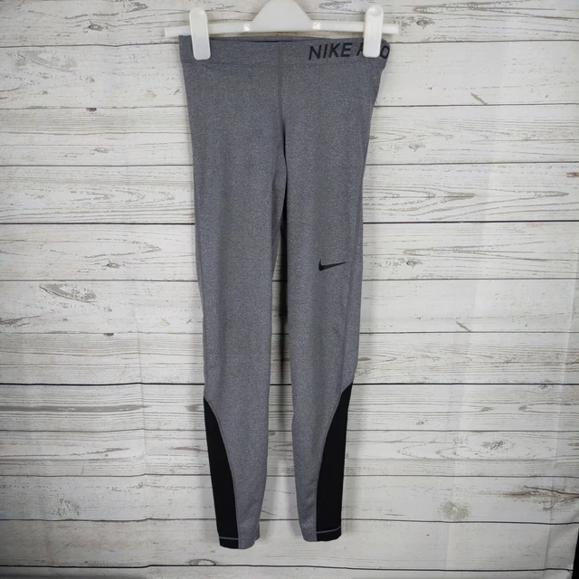 NIKE - WOMENS UK SMALL, Nike Pro Dri-Fit Grey Performance Leggings - Used  (J4) £14.99 - PicClick UK