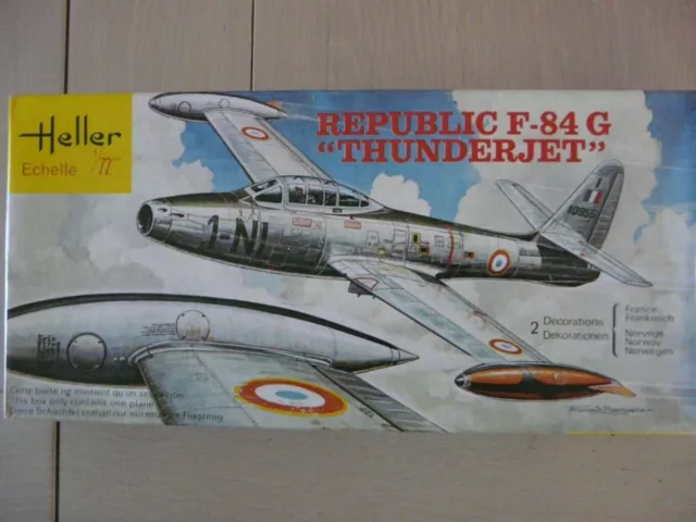 Maquette Avion 1/72 Heller Ref 207 Republic F-84 G Thunderjet