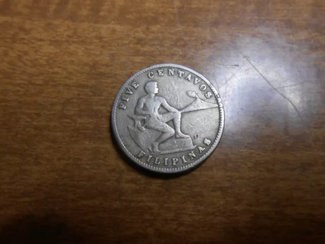 1932 Five Centavos VF Philippines US Manila Mint Copper-Nickel Coin  USA 2