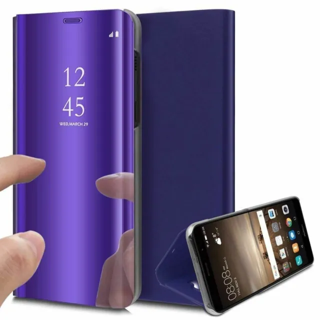Coque pour Samsung S23 S22 S21 FE S10 S9 Note 20 10 Housse Rabat View Flip Case 3