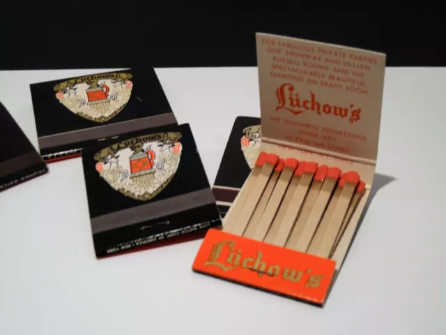 Vintage Luchows German Restaurant - New York City, NYC - Matchbooks X 5 5