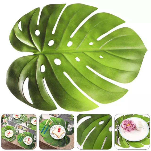 6 piezas Alfombrilla de mesa de hoja de tortuga Monstera mantel mesas al aire libre decoración