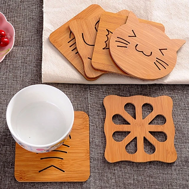 IN Legno Tavolo Tovaglietta Termoresistente Hot Pot Sottobicchieri Alto Qualità