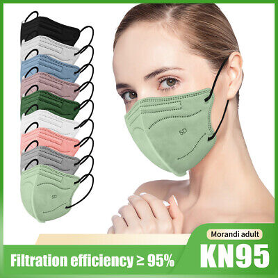 10/50pcs KN95 Protection Face Mask 5 Layer BFE 95% Morandi Disposable KN95 Mask