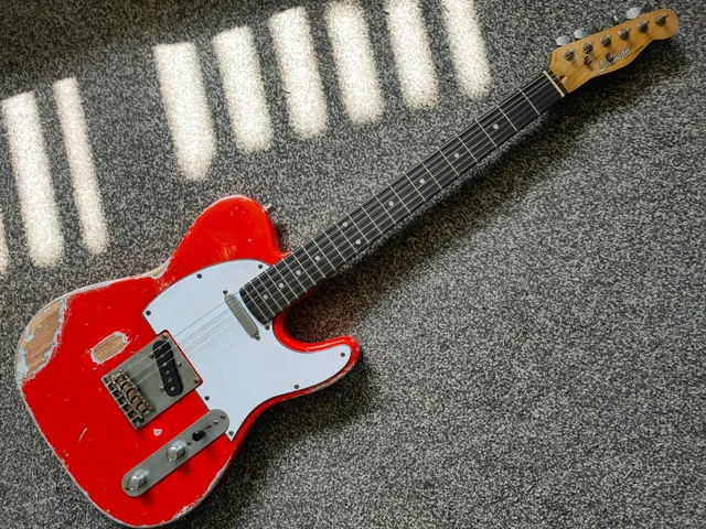 Custom Shop Style Heavy Relic Telecaster - Fiesta Red Nitrocellulose
