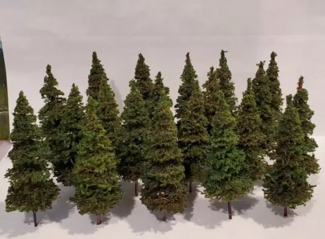 MOOSE CREEK TREES - Fir / Pine Trees (4" x 20 Trees) Model Trains HO N Z Scale