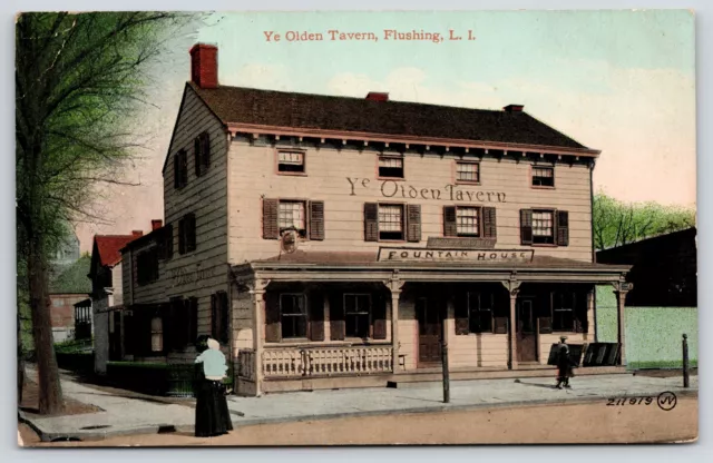 NEW YORK CITY Flushing Queens LI~Fountain House Hotel~Ye Olden Tavern ...