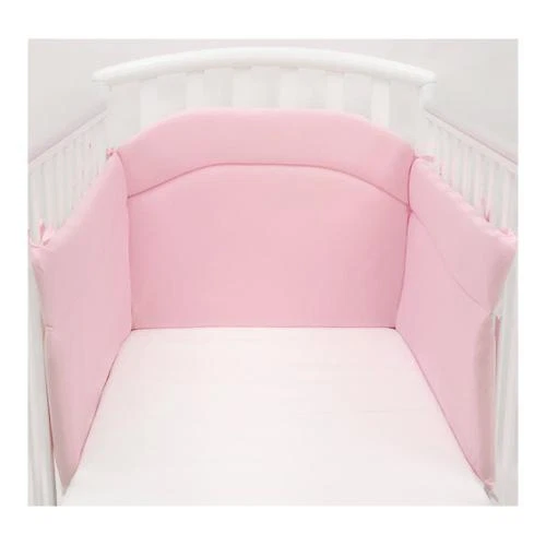 Paraurti lettino 3 lati 100% cotone Rosa Baby Idea