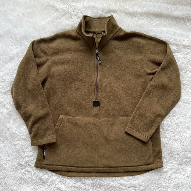 USMC Polartec Classic 100 Fleece Pullover 1/2 Zip L/XL Coyote Brown Peckham