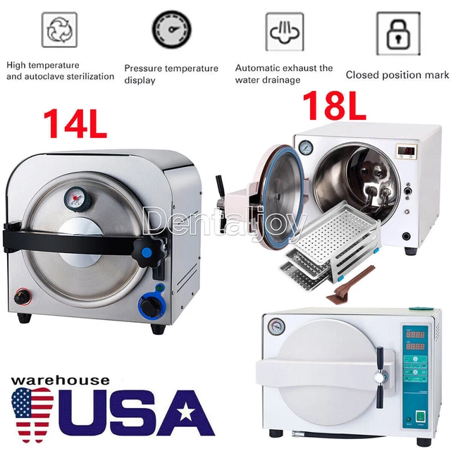14/18L DENTAL LAB Autoclave Sterilizer Medical Steam Sterilization