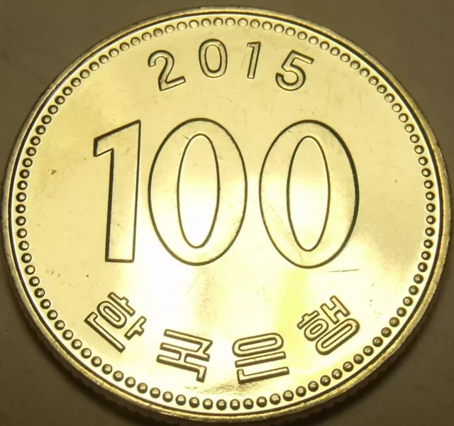 Gem Unc South Korea 2015 100 Won~Fantastic~Free Shipping