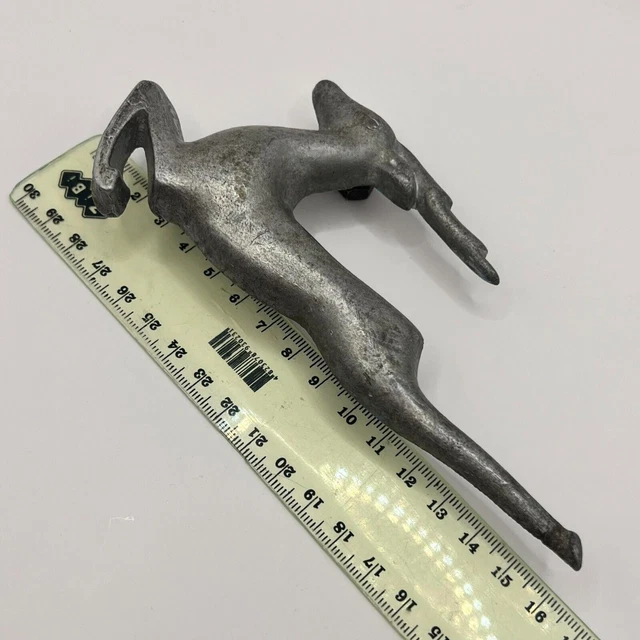 Vintage Soviet Russian Aluminum Deer Car Pad Car's Accessory Volga GAZ 21 2