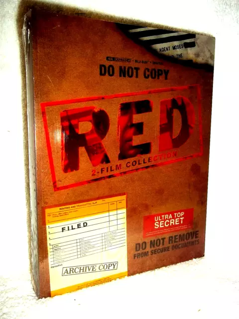 RED/RED 2 (4K/BLU-RAY, 2024, STEELBOOK) Bruce Willis John Malkovich ...