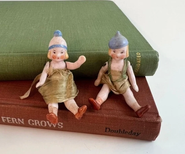 ANTIQUE GERMAN BISQUE DOLL DOLLHOUSE MINIATURE HERTWIG Limbach ? 2.5”