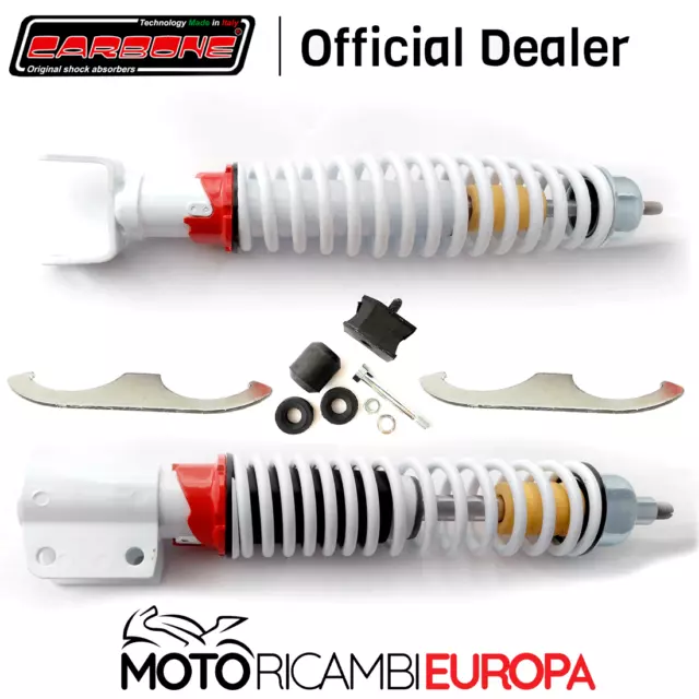 Kit Ammortizzatori Carbone Anteriore Posteriore Bianco Vespa Px Pe Arcobaleno