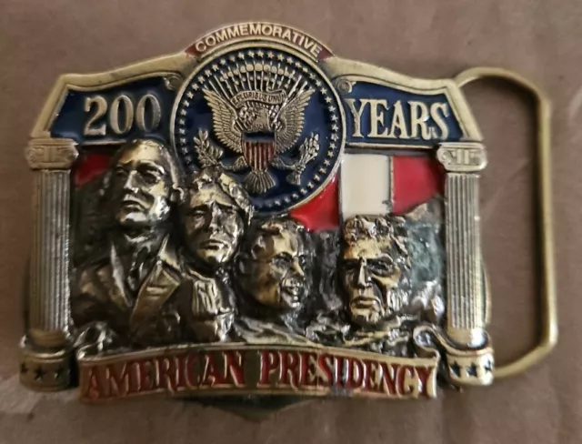 200 Years American President Belt Buckle by American Commemoratives Lincoln