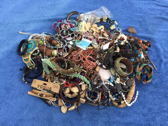 Unsorted Mixed Costume Jewellery Chains Tangled 5 Kg Job Lot Mixed Conditions