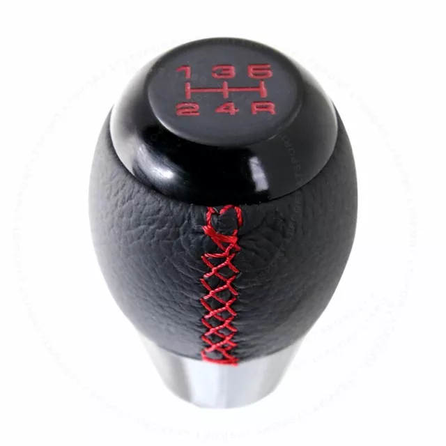 Fit WRX 5-Speed Manual Transmission Stick Shift Knob Leather Gear Lever Cover